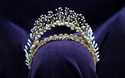 Wedding Tiaras by couture designer, each is original, handcrafted and made with love.