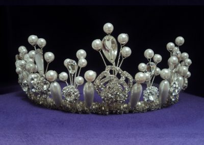 Wedding tiaras are a special extra detail for the modern bride. Sharie-Marie Tiaras are handmade from beads, pearls, diamante stones, and beads. They have a unique look, a couture design can be created giving the bride a couture image, she will be remembered for her original wedding image.